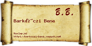 Barkóczi Bene névjegykártya
